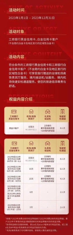 工行2023年贵宾权益出来了，有点升级