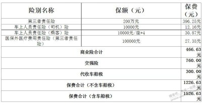 大家帮我看看车险