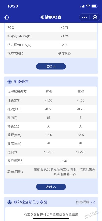 表哥们，帮我看下验光数据，有配眼镜福利吗？