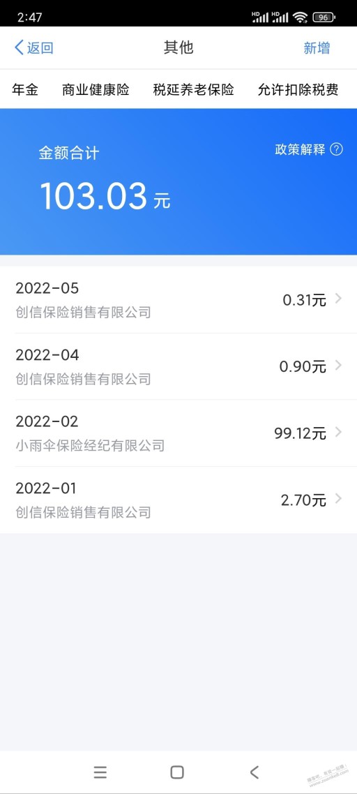 你们年年都撸退税大毛，为啥就我年年补税啊。(给自己买个保险还被税)